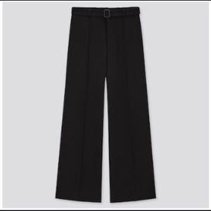 NWT Uniqlo belted drape wide straight pants